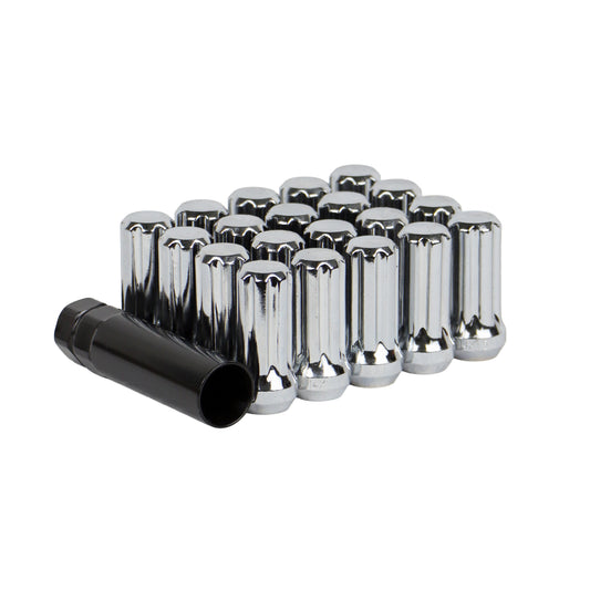 Chrome Spline Locking Lug Nuts with Key – Secure Off-Road Wheel Install