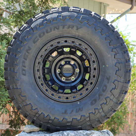 Toyo Open Country M/T tire Mounted on a KMC Tank Beadlock.
