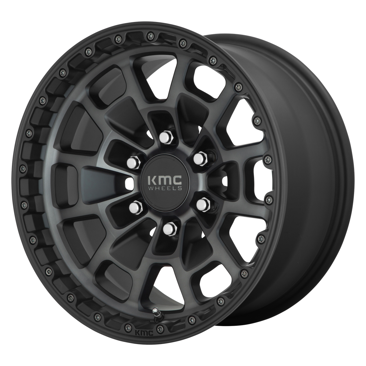 KMC KM718 17X8.5 6X5.5 S-BLK GTCC 18MM wheel