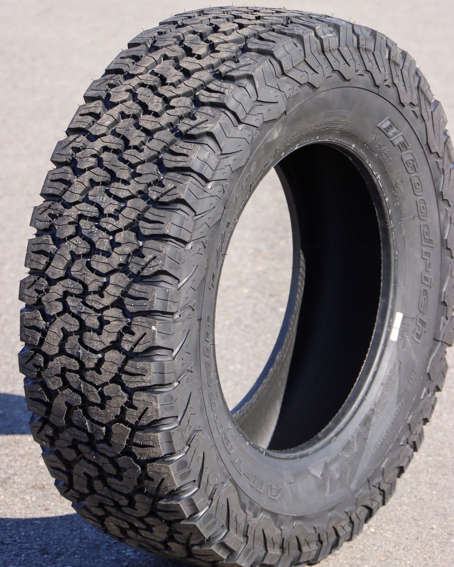Close-up of the BFG KO2 all-terrain tire