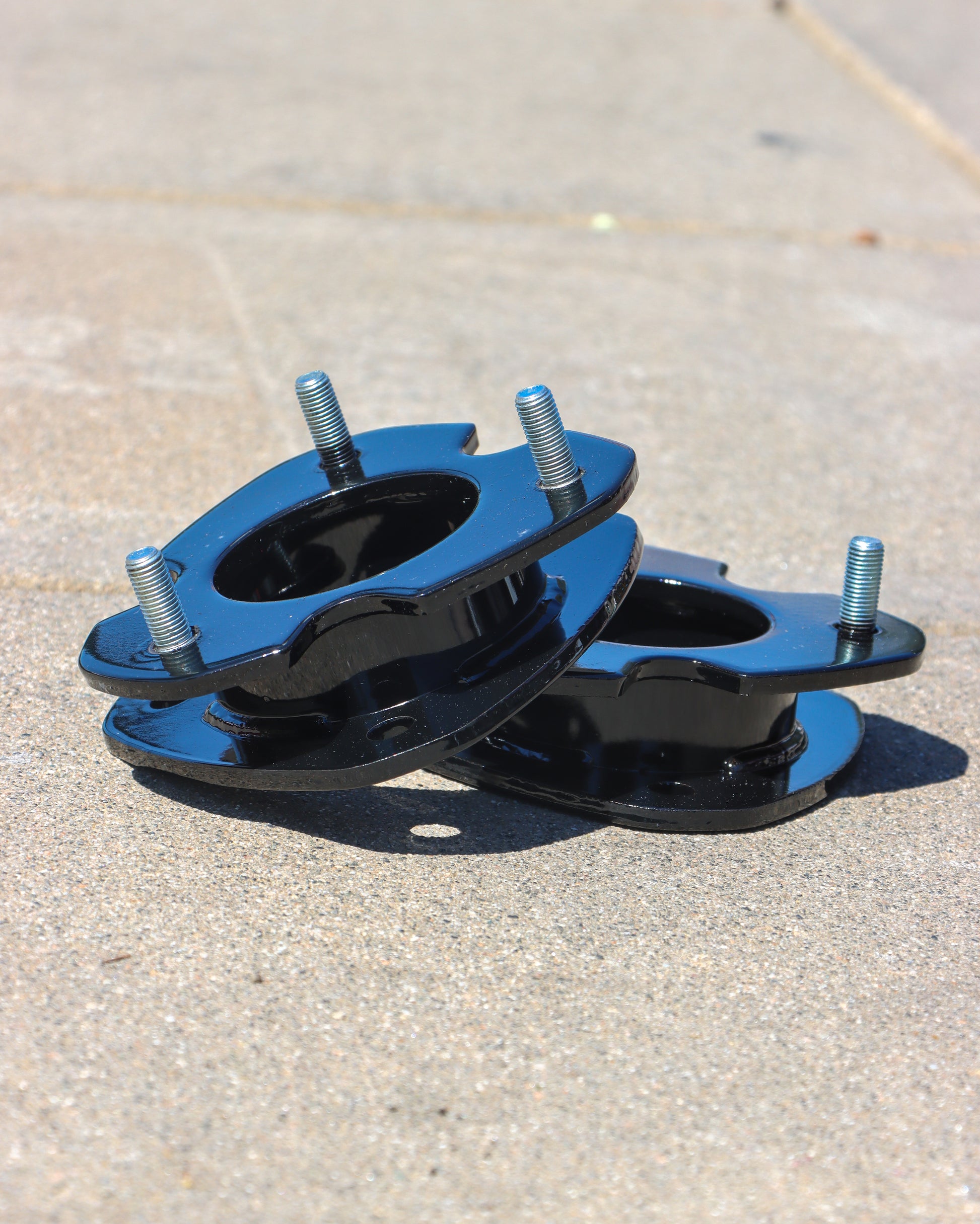Strut Spacers on Display on the ground.