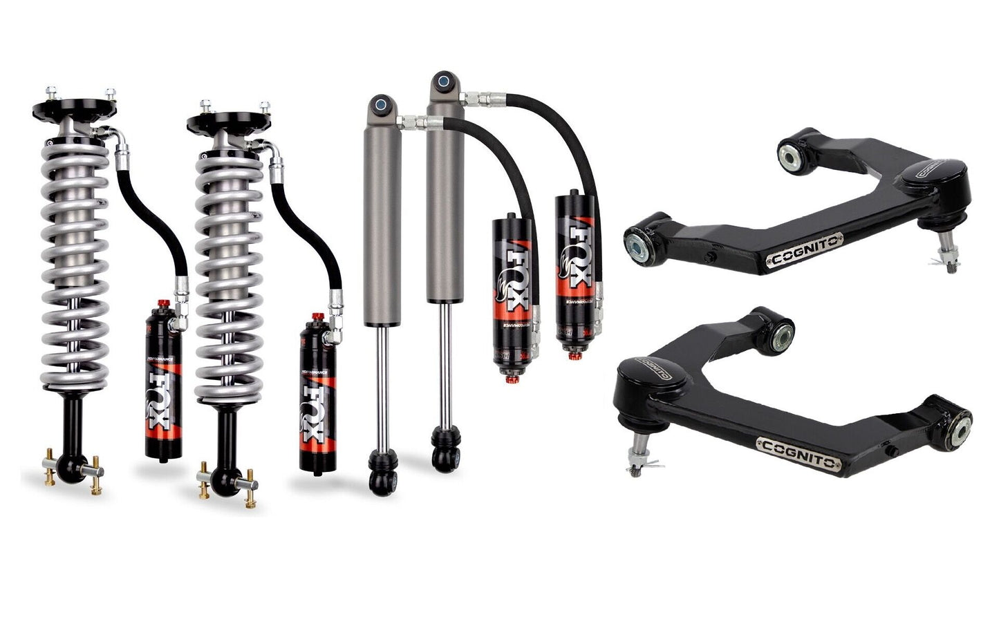 Cognito 3-Inch Elite Ball Joint Leveling Kit with Fox 2.5 Elite Performance Series Shocks for 19-24 Silverado/Sierra 1500 2WD/4WD