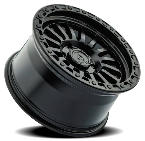 Trophy Offroad Wheel by Arena Wheel Co. in Satin Black finish on lifted Chevy Ram GMC.