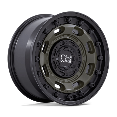 Black Rhino Hard Alloys ATLAS 17X8.5 6X135/5.5 106 -10 OD-GRN-BK wheel