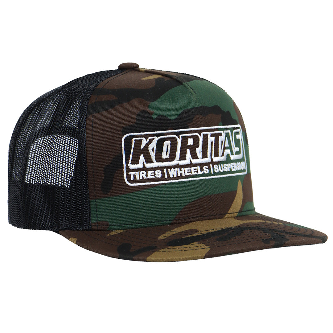 Koritas Camo Trucker Hat – Classic Embroidered Logo, Adjustable Fit