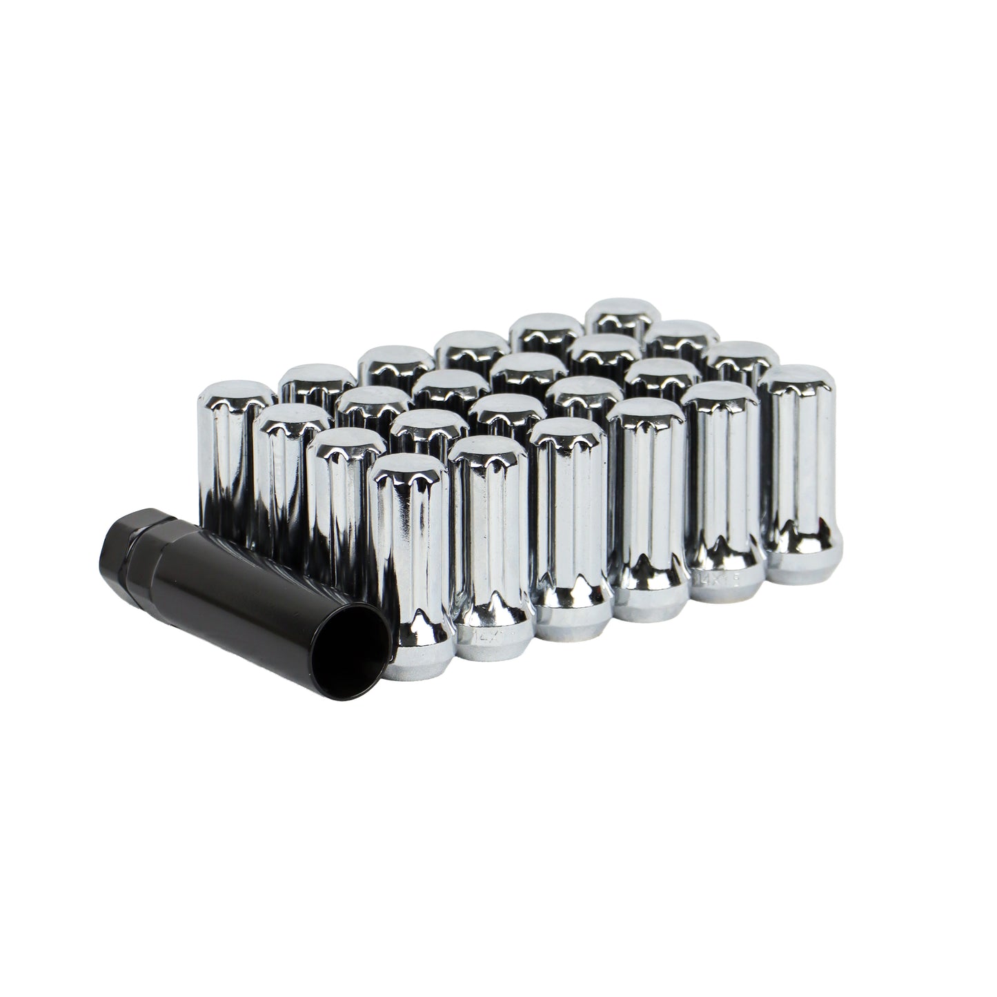 Chrome Spline Locking Lug Nuts with Key – Secure Off-Road Wheel Install