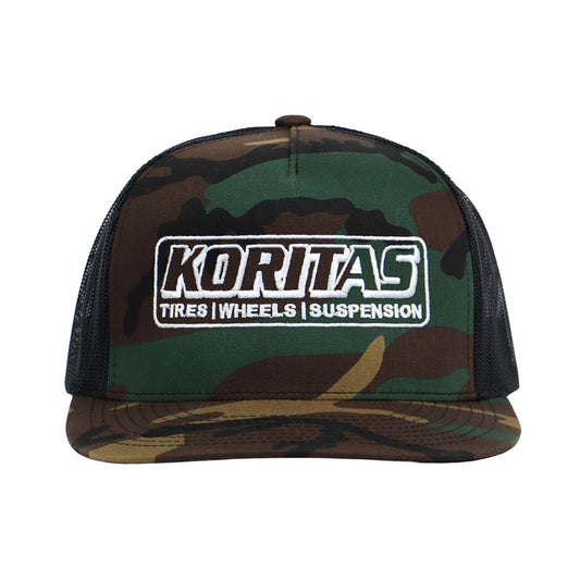 Koritas Camo Trucker Hat – Classic Embroidered Logo, Adjustable Fit