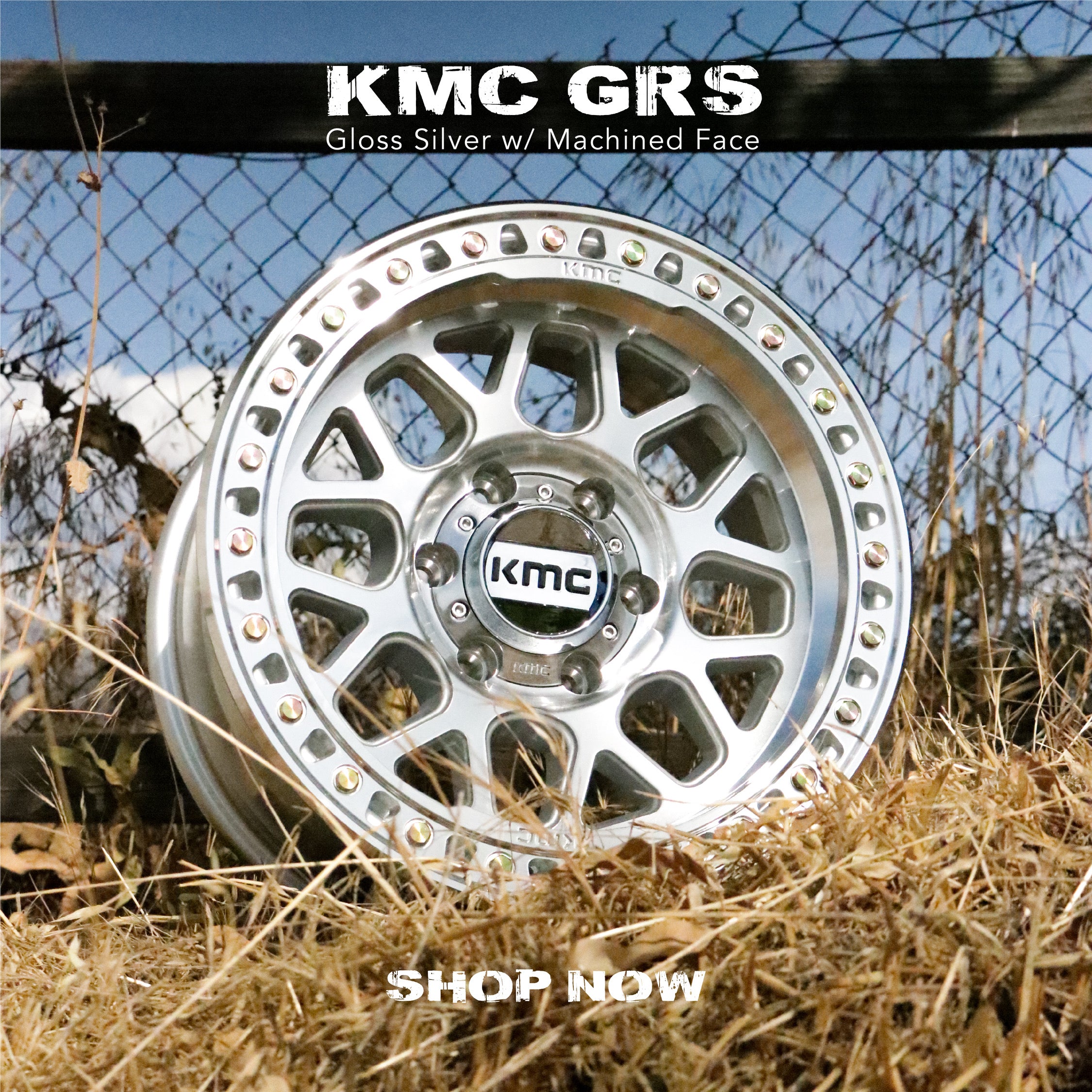 KMC GRS Gloss Silver w/Machined Face