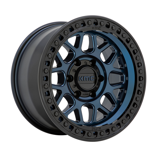 KMC GRS 17X9 5X5 71 -12 MN-BLUE GBLK-LP wheel