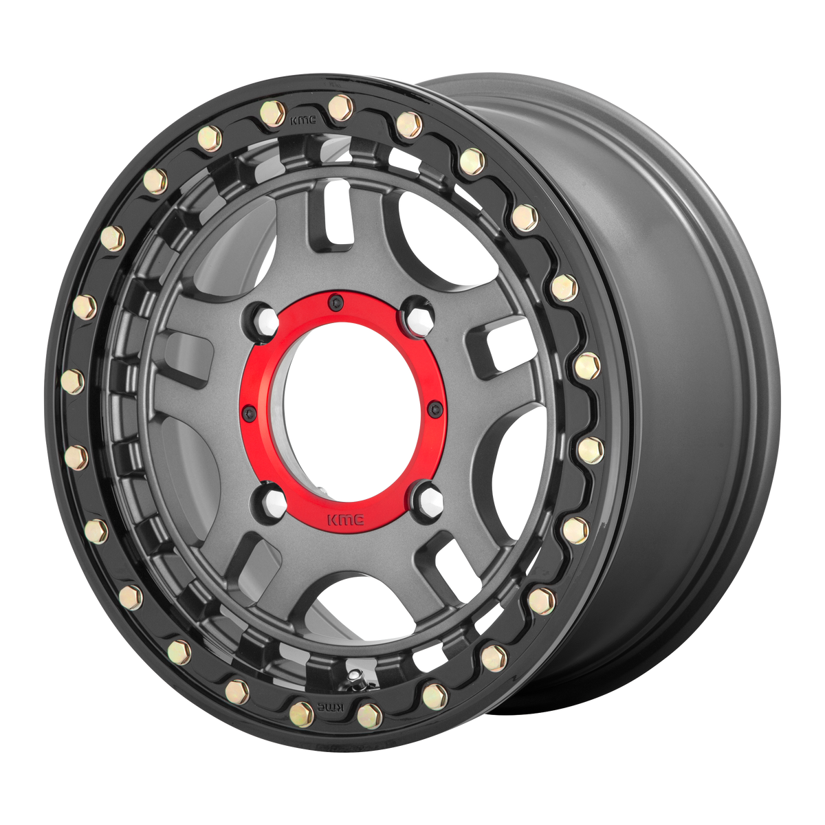 KMC Powersports RECON UTV BL 15X7 4X156 G-MTL BLK-RG +38 wheel