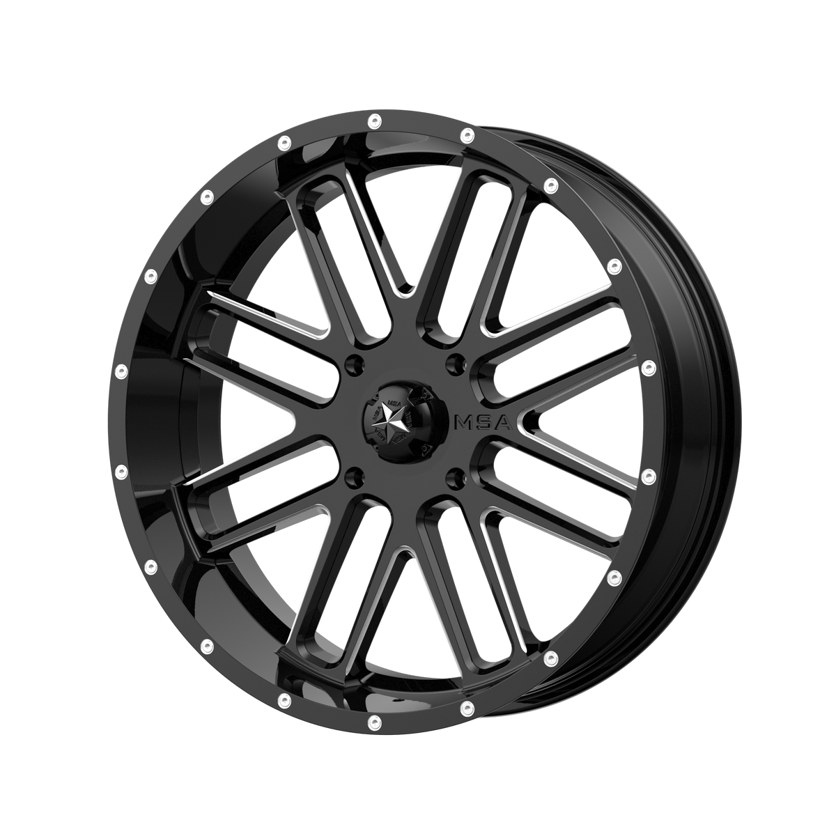 MSA Offroad Wheels BANDIT UTV 20X7 4X156 G-BLK MILL 00MM wheel