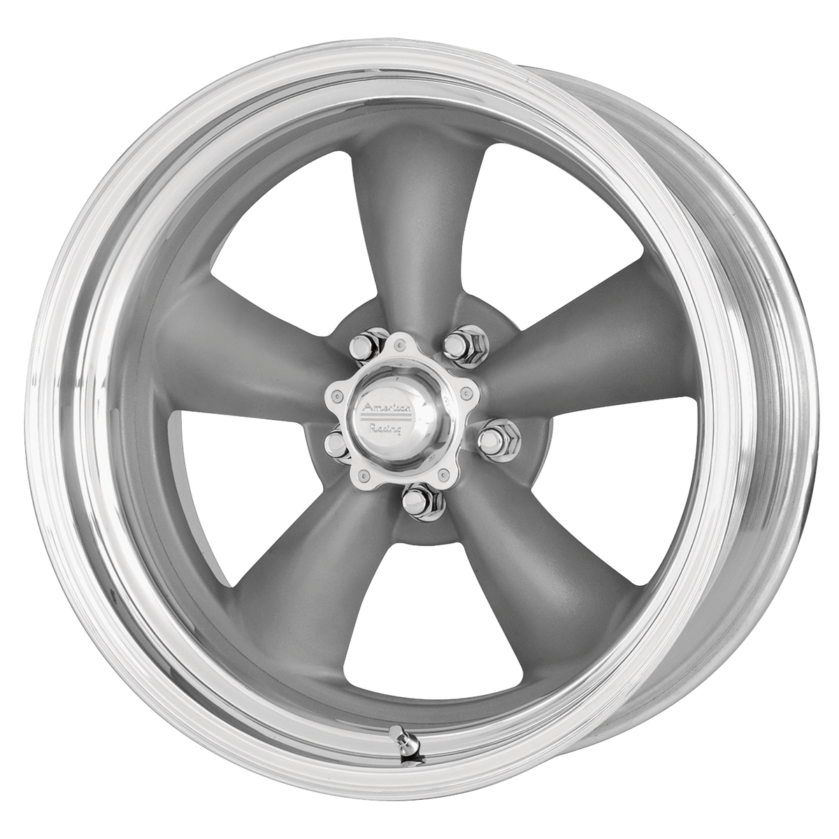 American Racing Vintage VN215 TT-II 1PC 18X7 5X5.0 GRAY 4.25BS wheel
