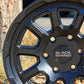 Closeup of the Black Rhino Chase Wheel in a matte black finish