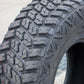 Top-view photo of the tire tread.